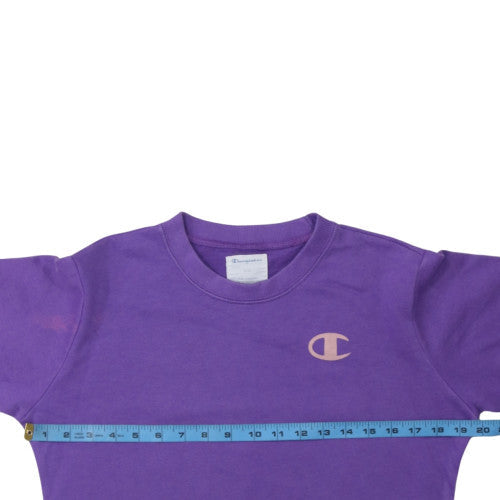 Champion Women’s Purple Crew Neck Pullover Sweatshirt L Cotton Blend