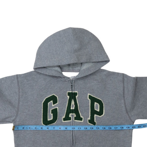 GAP Boys Grey XXL Full Zip Hoodie with Logo Embroidery