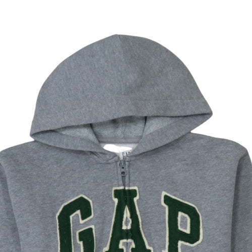 GAP Boys Grey XXL Full Zip Hoodie with Logo Embroidery