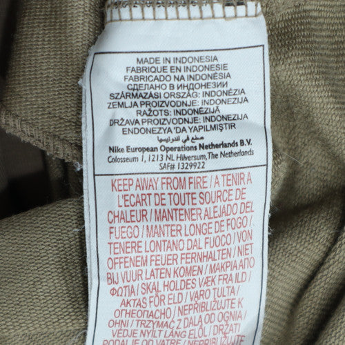 Nike Mens Beige Full Zip Hoodie L Fleece Fit Dry Casual Wear