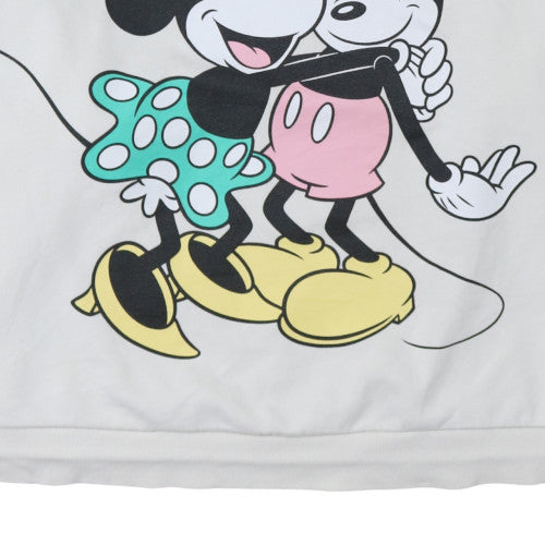 Disney Mickey & Friends George Women White 2XL Pullover Sweatshirt