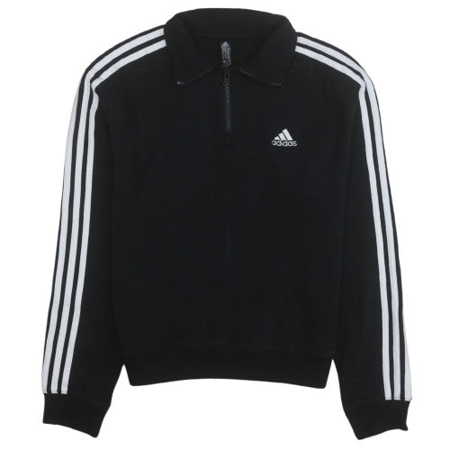 Adidas Men's Black M 1/4 Zip Fleece Sweatshirt Pullover