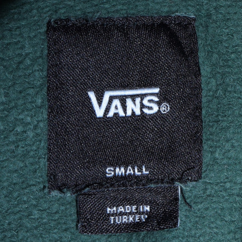 Vans Men's Green Pullover Hoodie Small Fleece Cotton Skate Style