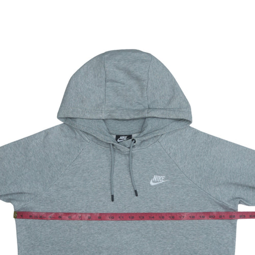 Nike Men's Grey Pullover Hoodie M Regular Fit Fleece Sportswear