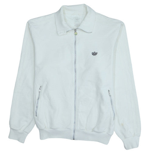 Adidas Men's White Full Zip Sweatshirt XL Collared Sports Classic