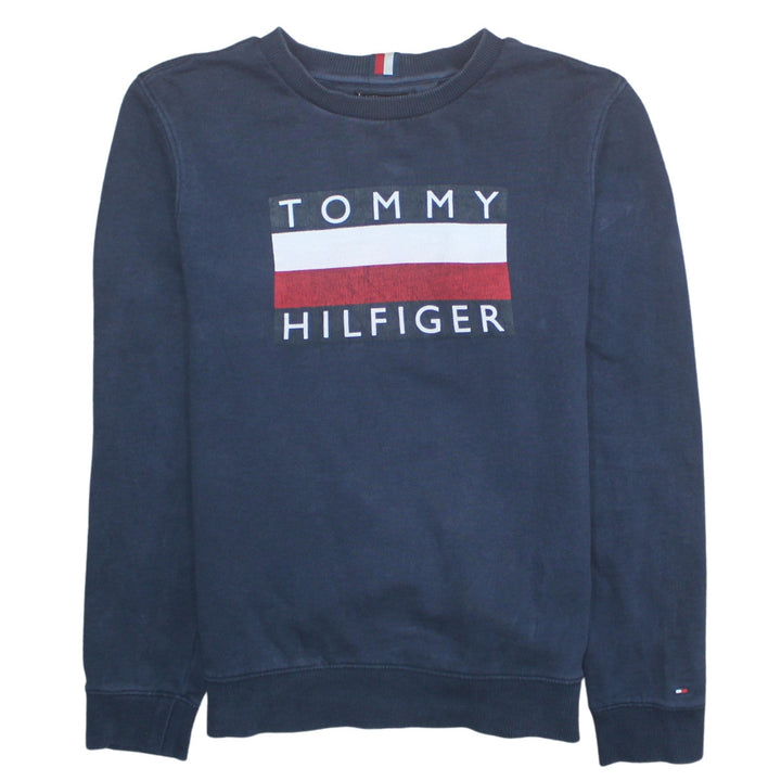 Tommy Hilfiger Men's Blue Logo Pullover Sweatshirt Size L