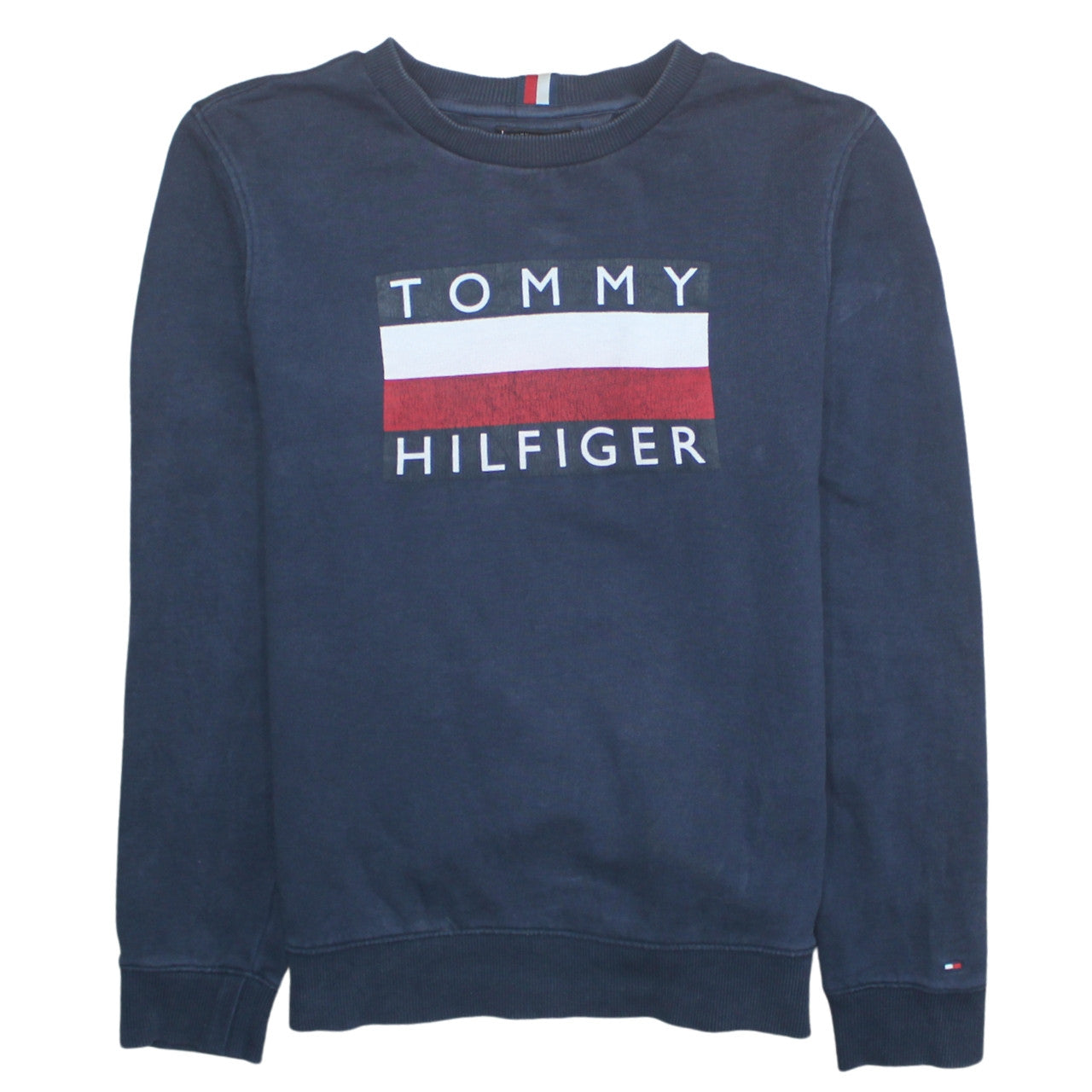 Tommy Hilfiger Men's Blue Logo Pullover Sweatshirt Size L