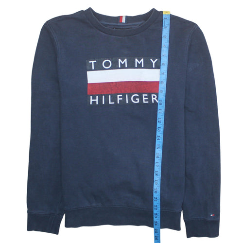 Tommy Hilfiger Men's Blue Logo Pullover Sweatshirt Size L