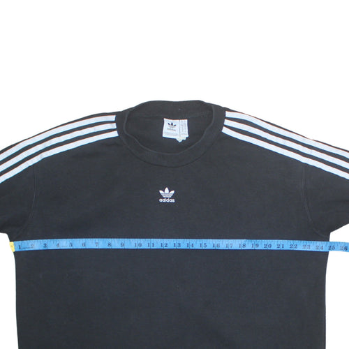 Adidas Womens Black Crew Neck Long Sleeve Sweatshirt Size 18