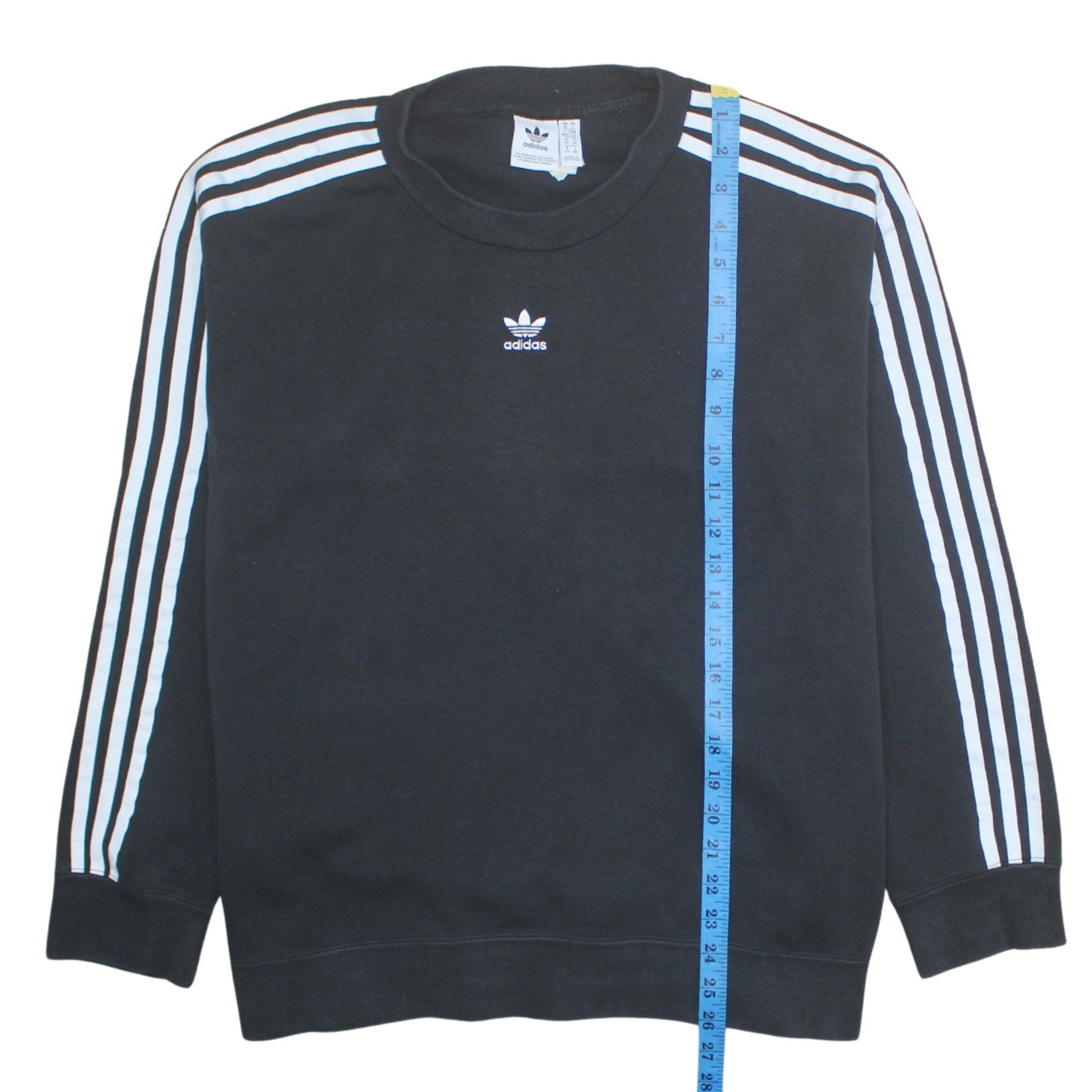 Adidas Womens Black Crew Neck Long Sleeve Sweatshirt Size 18