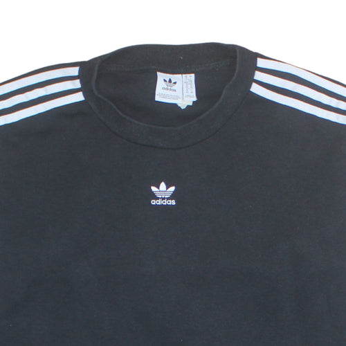 Adidas Womens Black Crew Neck Long Sleeve Sweatshirt Size 18