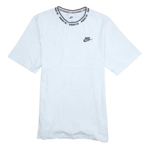 Nike Men’s White Cotton Crew Neck Short Sleeve Sports T-Shirt Size S
