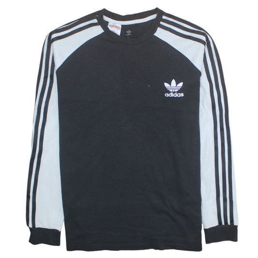 Adidas Mens Black Long Sleeve Crew Neck Pullover Sweatshirt Size L