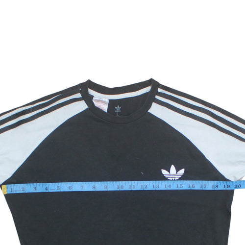 Adidas Mens Black Long Sleeve Crew Neck Pullover Sweatshirt Size L