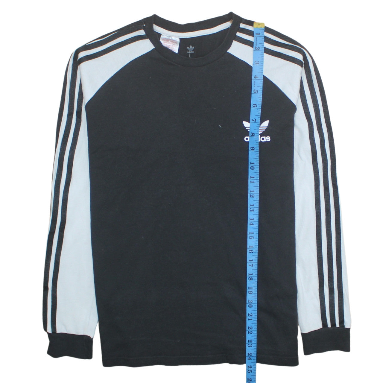 Adidas Mens Black Long Sleeve Crew Neck Pullover Sweatshirt Size L