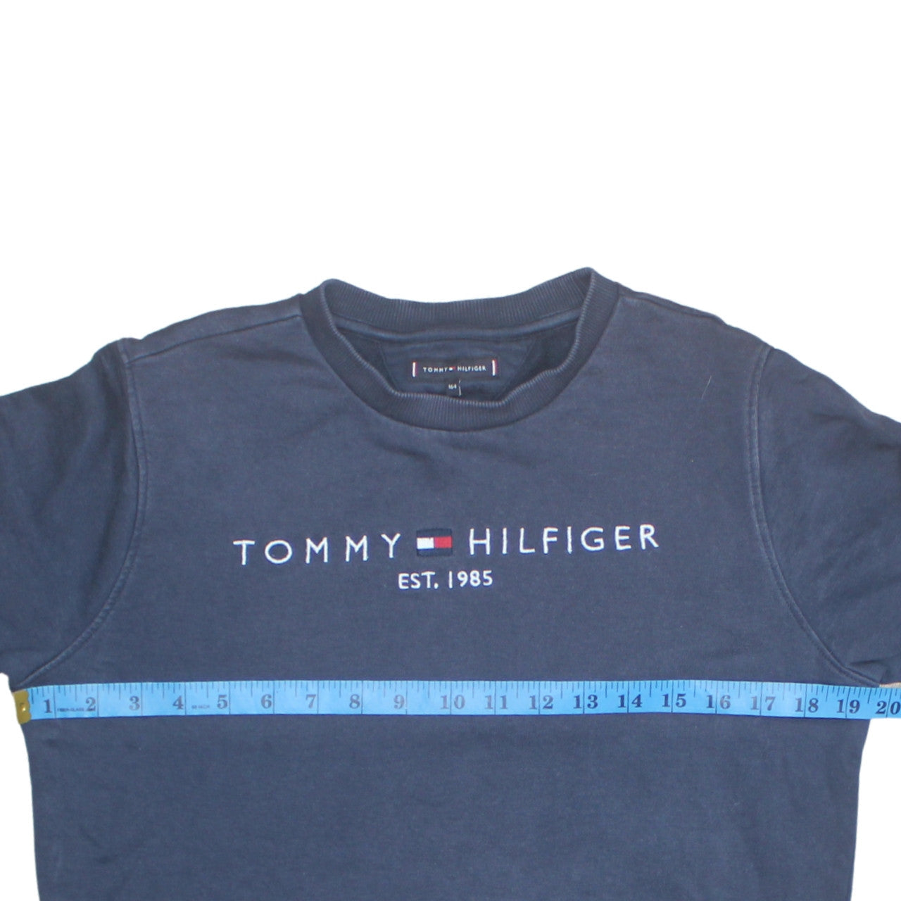 Tommy Hilfiger Teens Blue Cotton Embroidered Sweatshirt Size 164