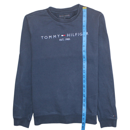 Tommy Hilfiger Teens Blue Cotton Embroidered Sweatshirt Size 164
