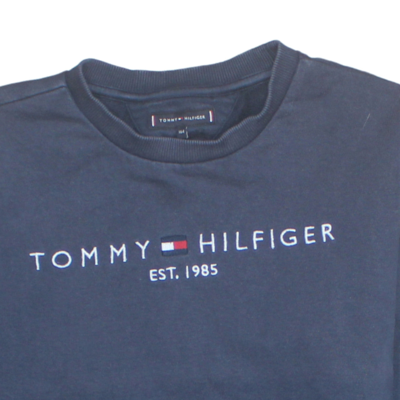 Tommy Hilfiger Teens Blue Cotton Embroidered Sweatshirt Size 164