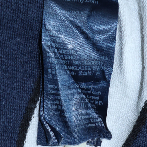 Tommy Jeans Men’s Blue Striped Henley Sweatshirt XL