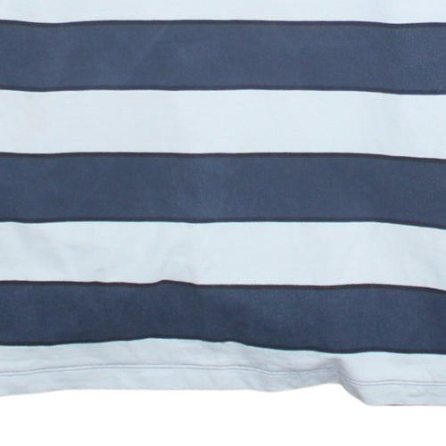 Tommy Jeans Men’s Blue Striped Henley Sweatshirt XL