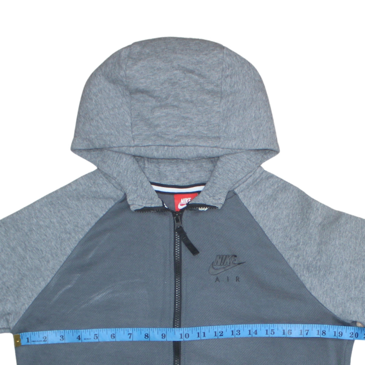 Nike Air Grey Full Zip Hoodie Teens L Lightweight Sportswear