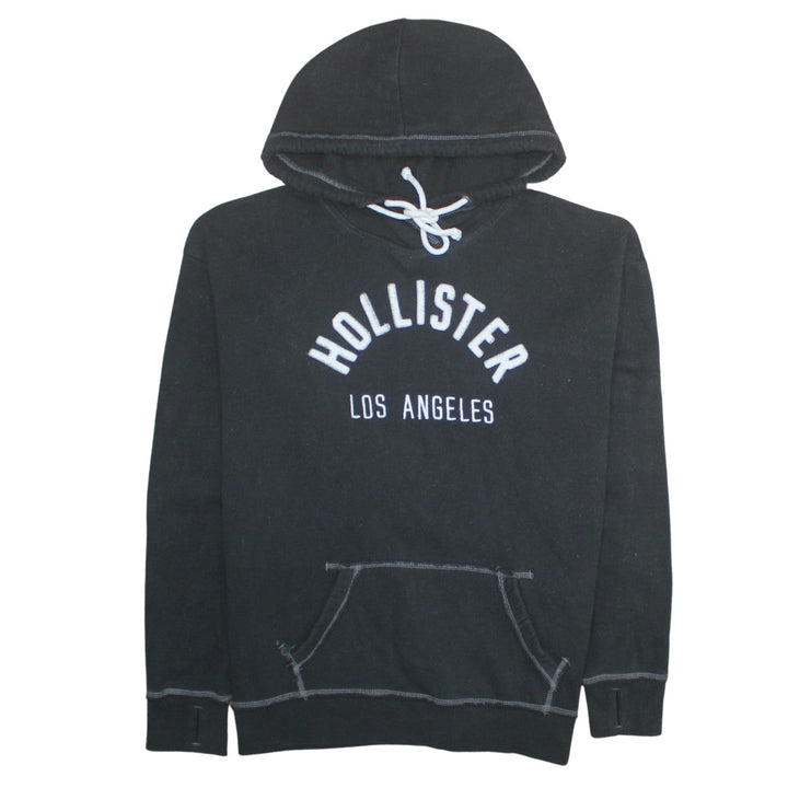 Hollister Men’s Black Pullover Hoodie L Hooded Sweatshirt Los Angeles Logo