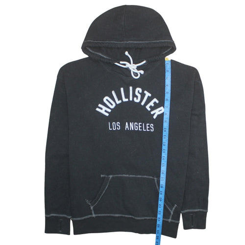 Hollister Men’s Black Pullover Hoodie L Hooded Sweatshirt Los Angeles Logo