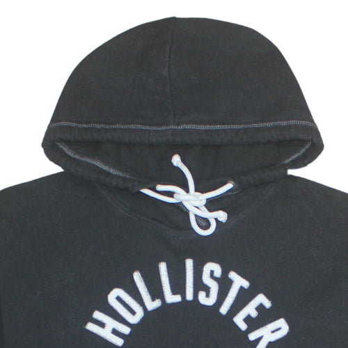 Hollister Men’s Black Pullover Hoodie L Hooded Sweatshirt Los Angeles Logo