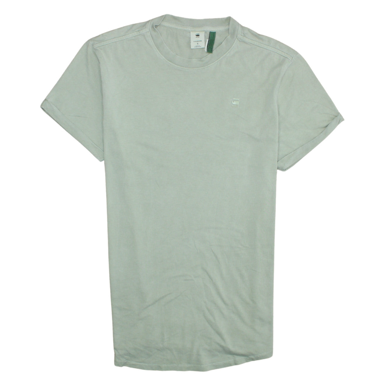 G-Star RAW Men's Green Small Crew Neck Cotton T-Shirt
