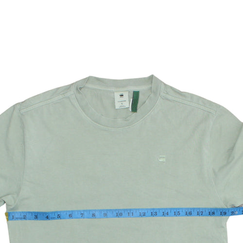 G-Star RAW Men's Green Small Crew Neck Cotton T-Shirt