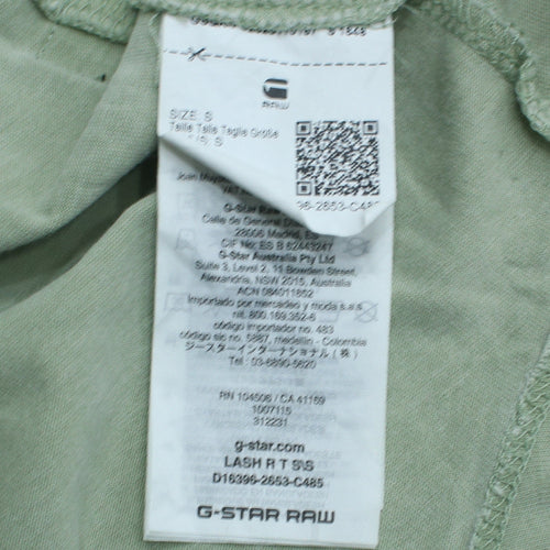 G-Star RAW Men's Green Small Crew Neck Cotton T-Shirt