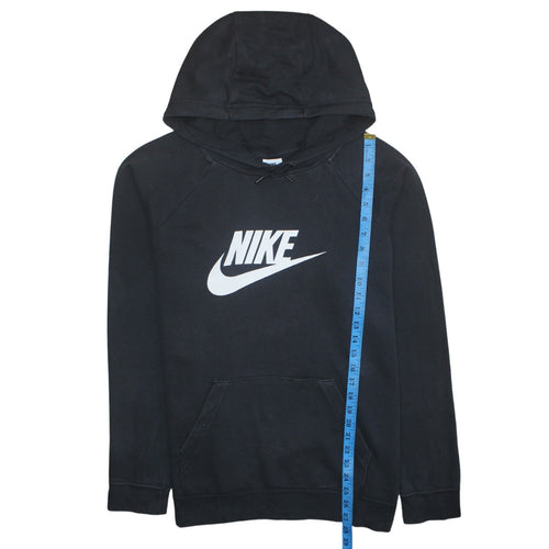 Nike Men's Black XL Pullover Hoodie with Logo Print