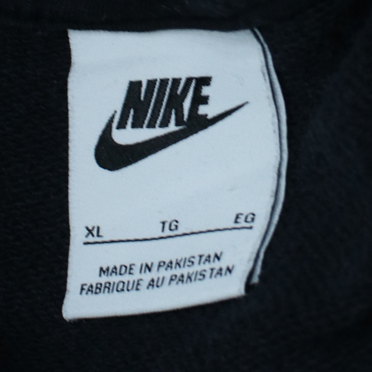 Nike Men's Black XL Pullover Hoodie with Logo Print