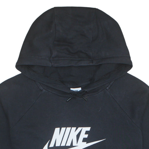 Nike Men's Black XL Pullover Hoodie with Logo Print