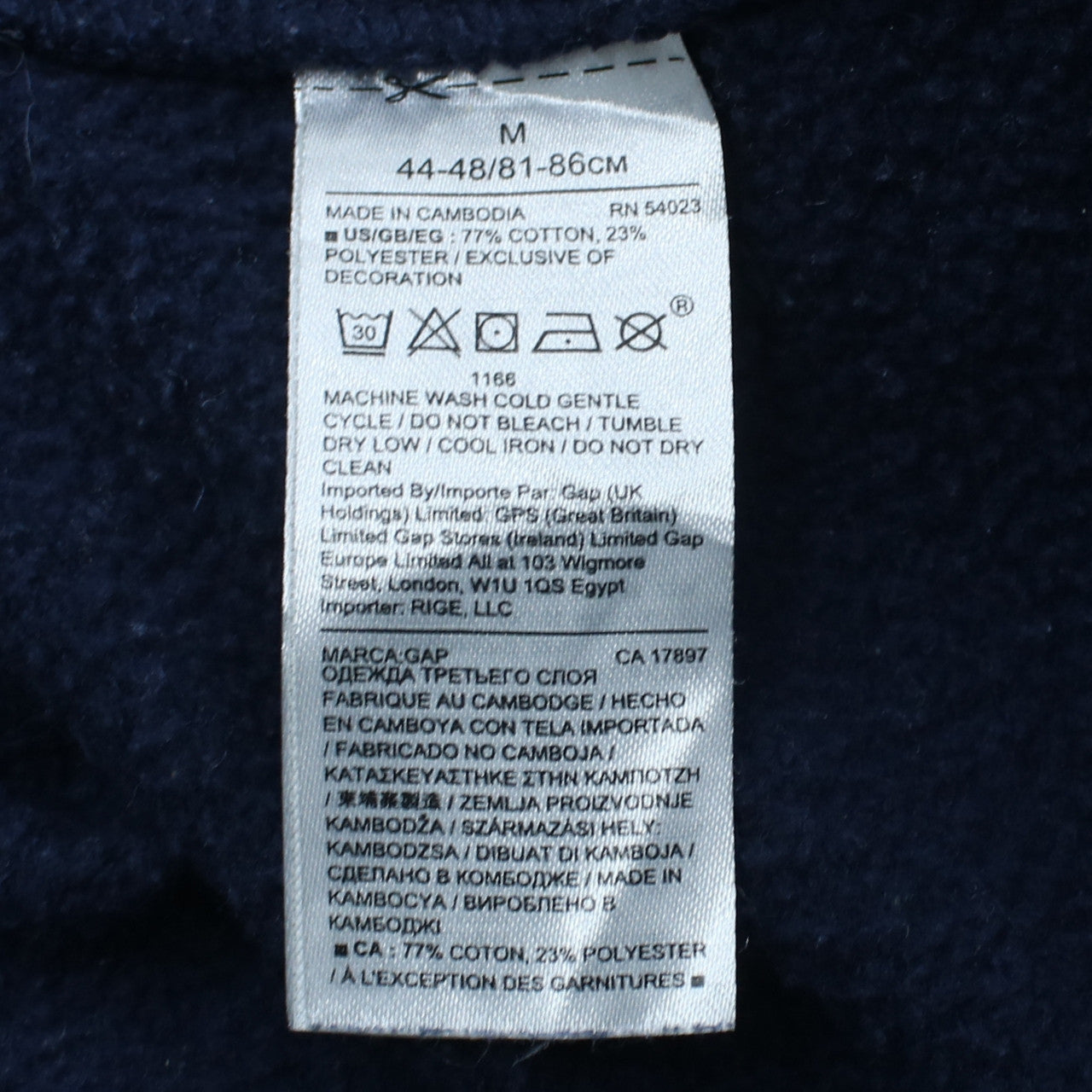 GAP Men's Blue Original Logo Pullover Sweatshirt Size M