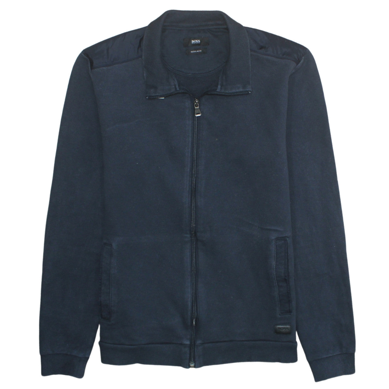 Hugo Boss Men's Navy Blue Full Zip Sweatshirt Regular Fit Size M