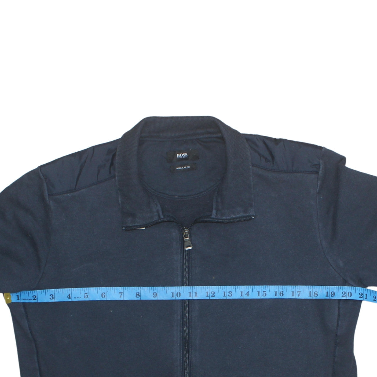 Hugo Boss Men's Navy Blue Full Zip Sweatshirt Regular Fit Size M