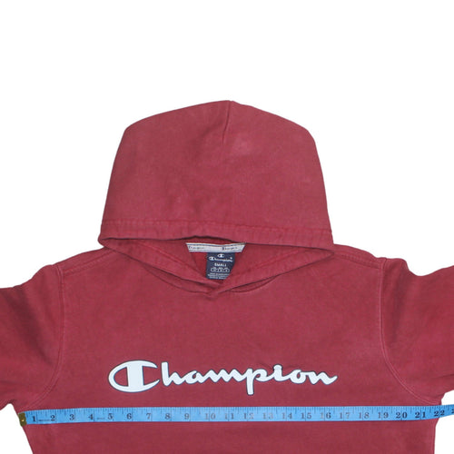 Champion Men's Red Pullover Hoodie Small Fleece Regular Fit