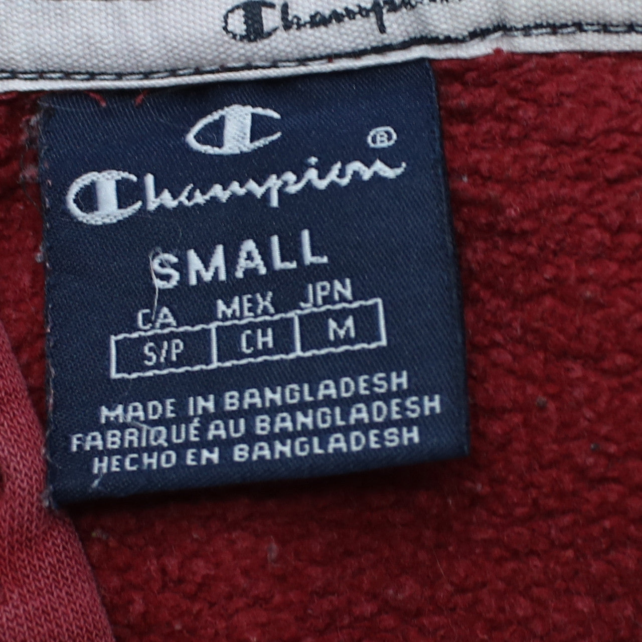 Champion Men's Red Pullover Hoodie Small Fleece Regular Fit