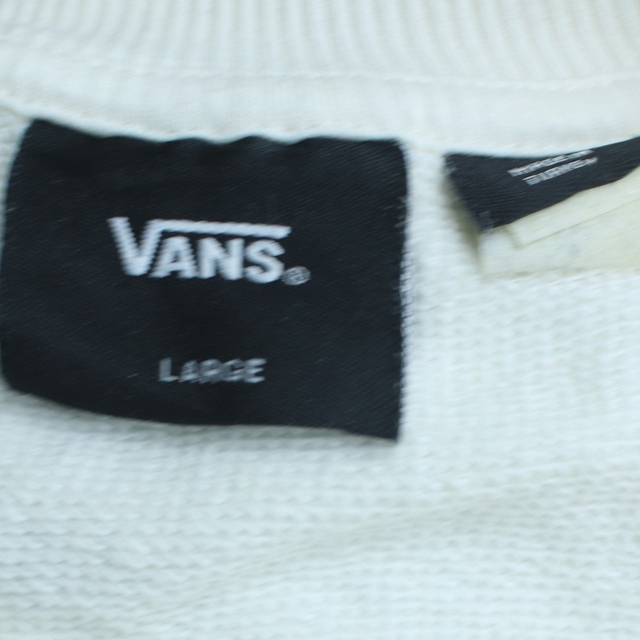 Vans Womens White Large Pullover Sweatshirt with Flower Graphic