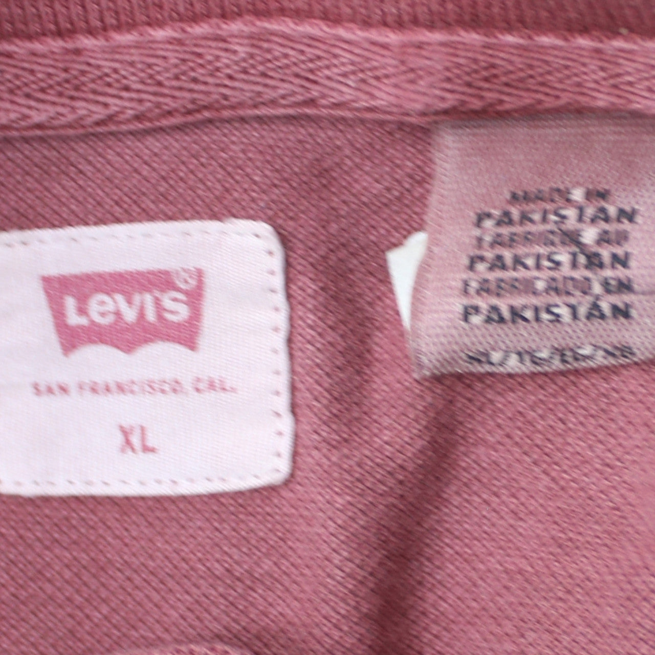 Levi's Men's Red Cotton Short Sleeve Polo Shirt XL