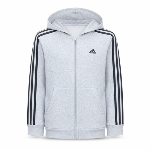 Adidas Boys Grey Full Zip Hoodie 13-14 Years Hooded Sportswear