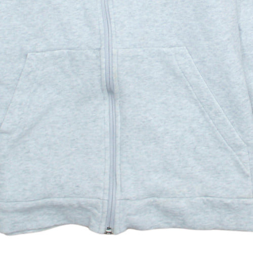 Adidas Boys Grey Full Zip Hoodie 13-14 Years Hooded Sportswear