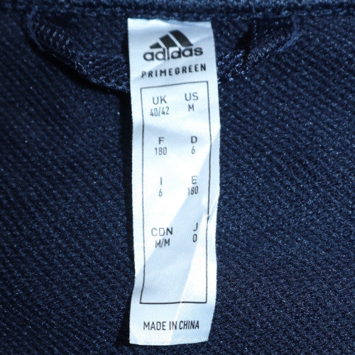 Adidas Men Blue Full Zip Sweatshirt M Regular Fit Sportswear
