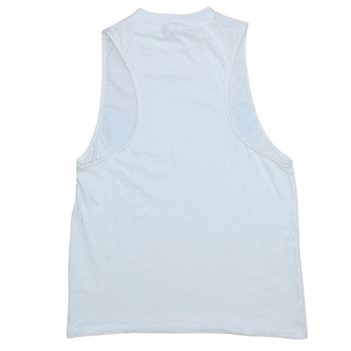 Adidas Women's White Cotton Tank Top Size 10 Crew Neck Sleeveless
