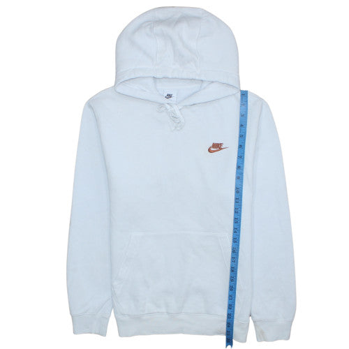 Nike Men's White Pullover Hoodie Small Fleece Sports Logo Sweatshirt