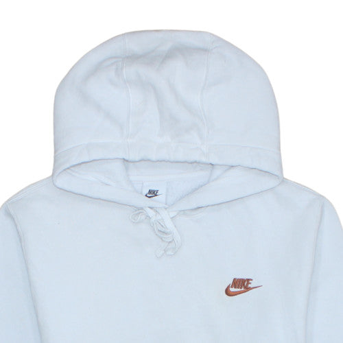 Nike Men's White Pullover Hoodie Small Fleece Sports Logo Sweatshirt