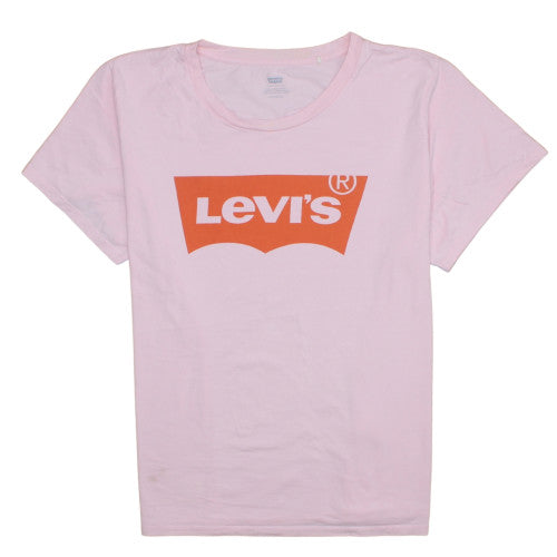 Levi's Women's Pink 3XL Basic Cotton Crew Neck T-Shirt