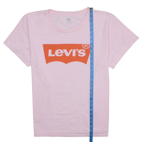Levi's Women's Pink 3XL Basic Cotton Crew Neck T-Shirt