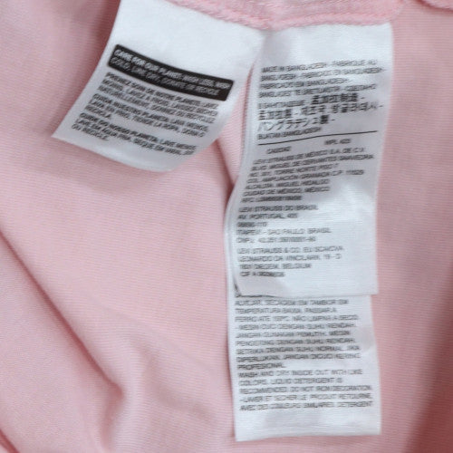 Levi's Women's Pink 3XL Basic Cotton Crew Neck T-Shirt